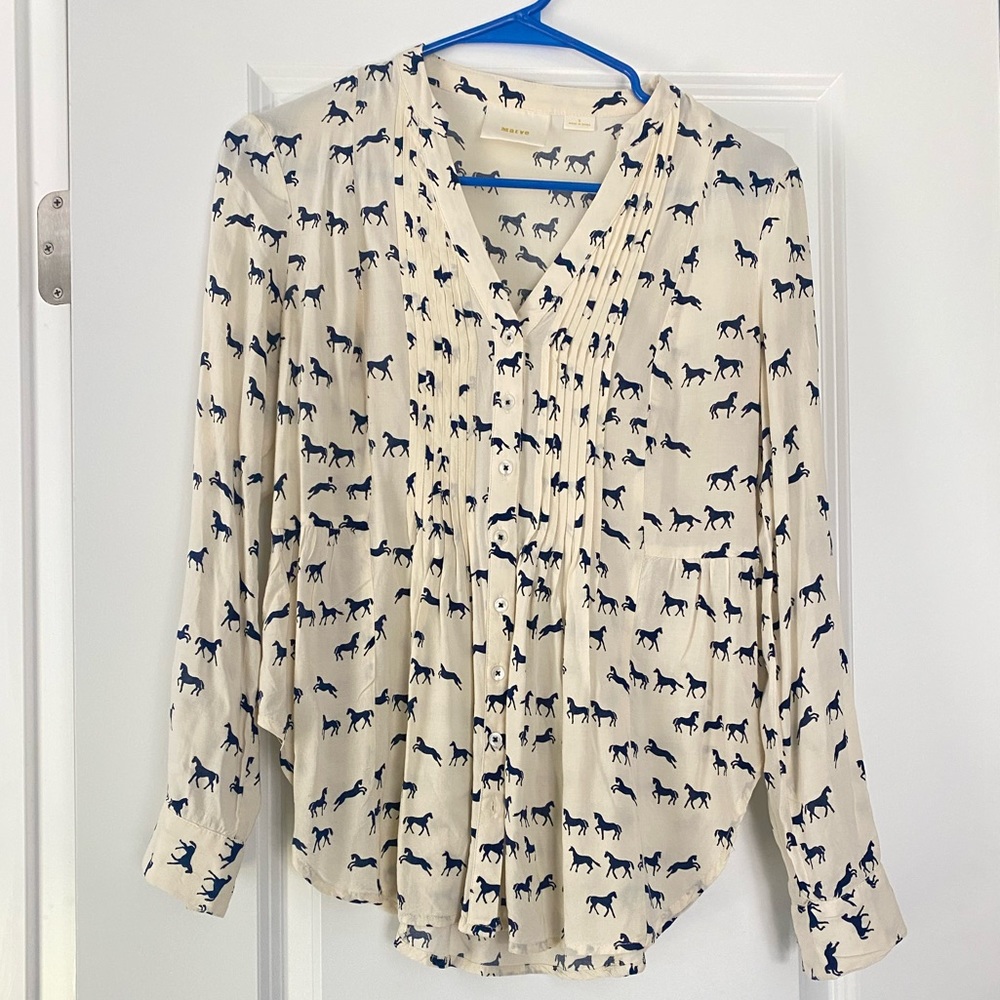 Maeve Horse Button Up from Anthropologie